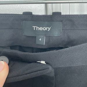 Theory Demitria black twill pants